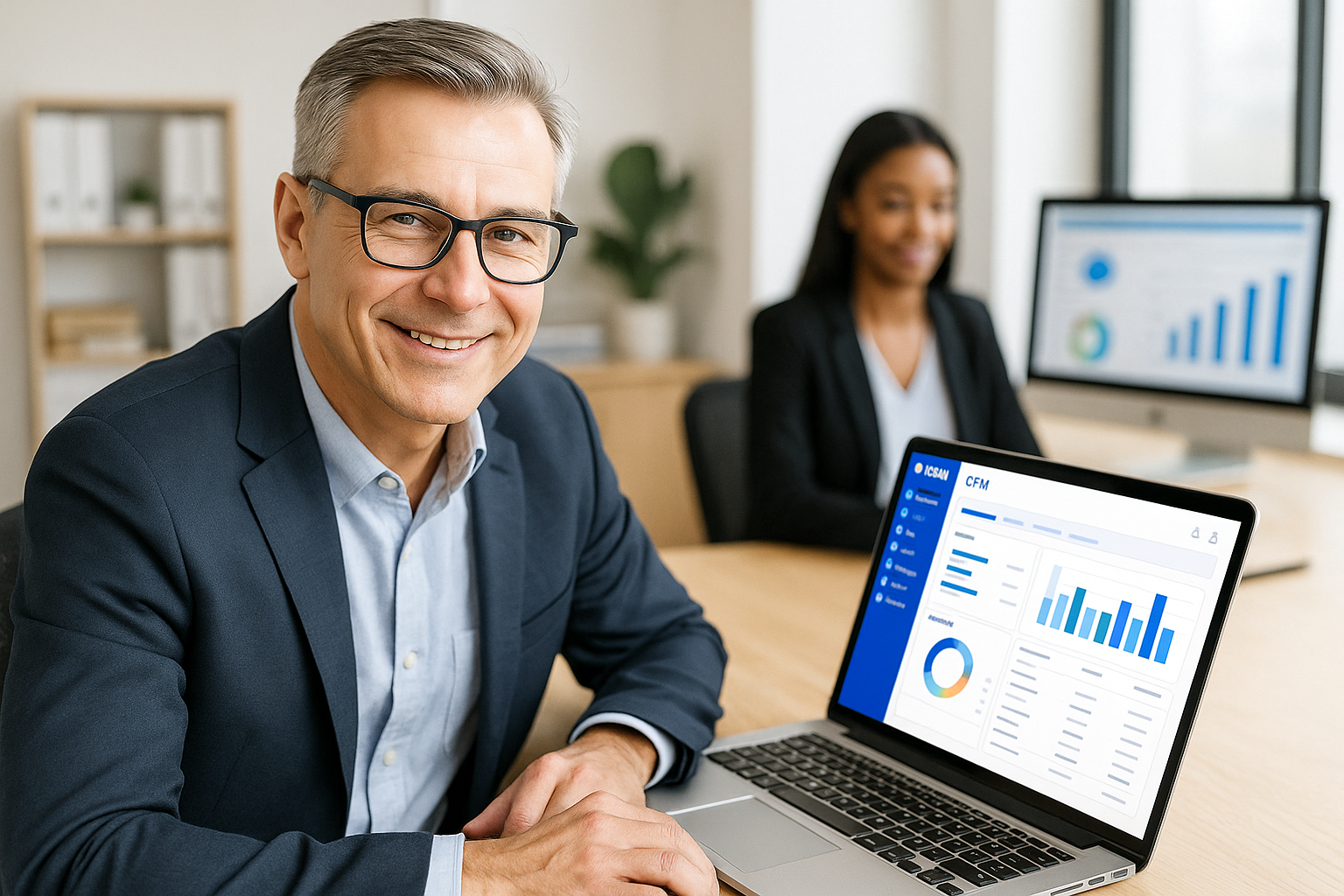 Diretores usando CRM Educacional
